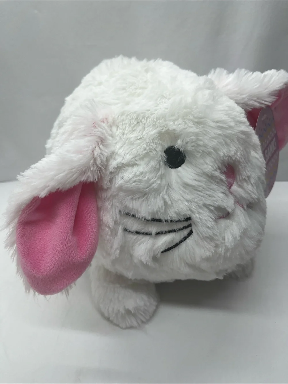 Plush White Bunny Coin Bank - Soft Bunny Savings Toy